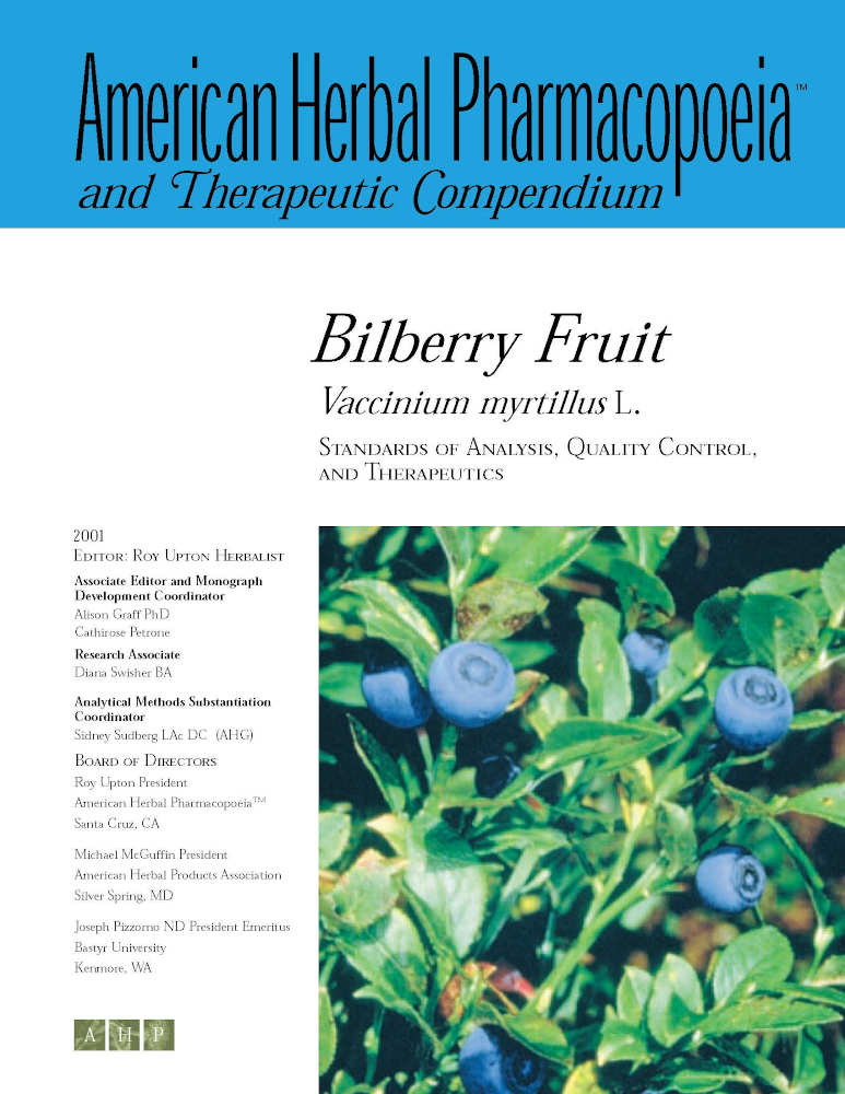 bilberry fruit; Vaccinium myrtillus; Herb Whisperer; American Herbal Pharmacopoeia